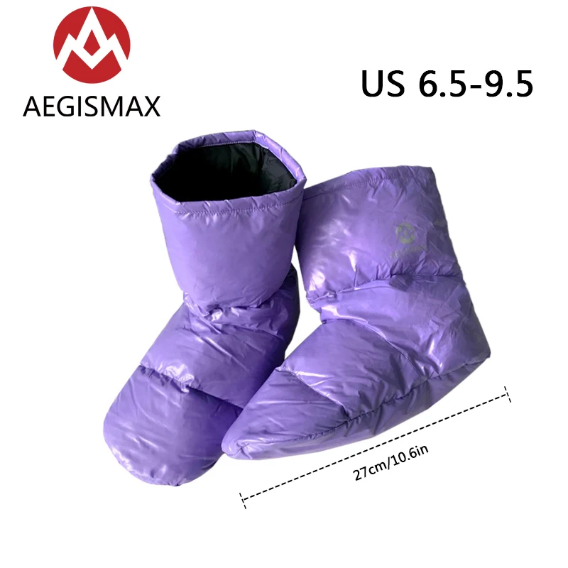 Purple L AEGISMAX осенне-зимняя уличная Ультралегкая пуховая Крышка для ног, домашняя палатка, сохраняющая тепло, обувь, спальный мешок, аксессуар - Цвет: Purple L