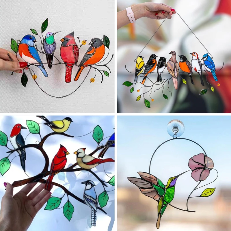 

Многоцветная окантовка птиц на проволоке, высокий затенение Витражного Стекла, отделочная панель, окрашенная птицей окантовка для окна, до...