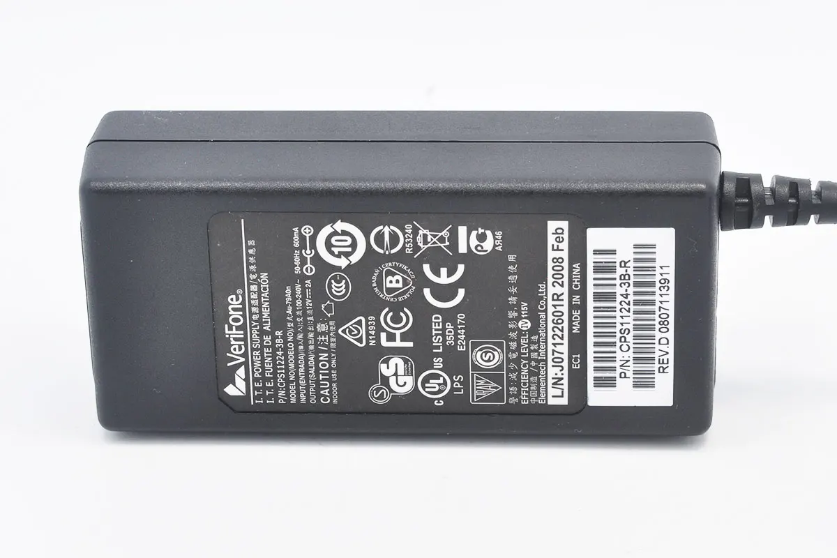 Б/у оригинальный блок питания Huierfeng VeriFone VX670 VX680 12V2A POS без магнитного