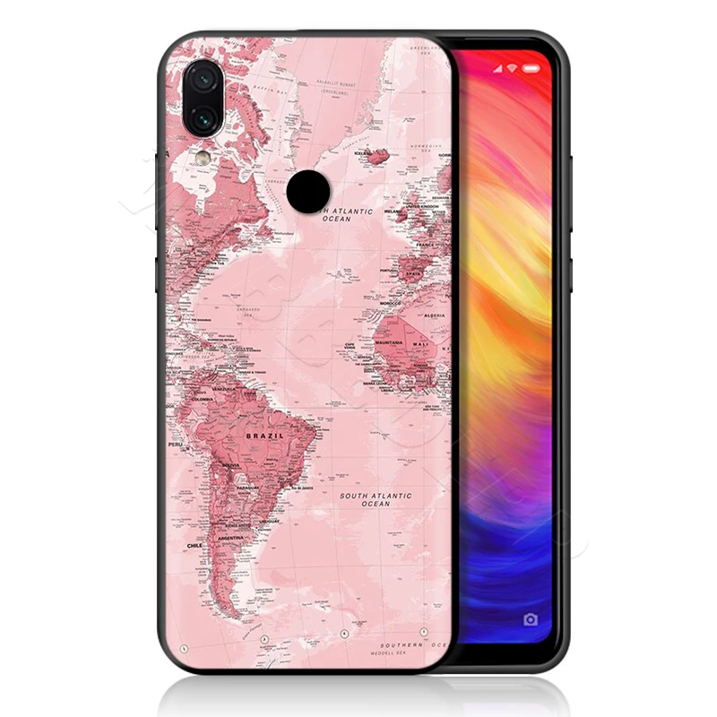 9 Розовый мир чехол "карта" для спортивной камеры Xiao mi Red mi Note 8 mi, возраст 3, 6, 8, 9, A1 A2 A3 8A 6X9 T CC9 Lite SE Pro Max F1 10 - Цвет: 9
