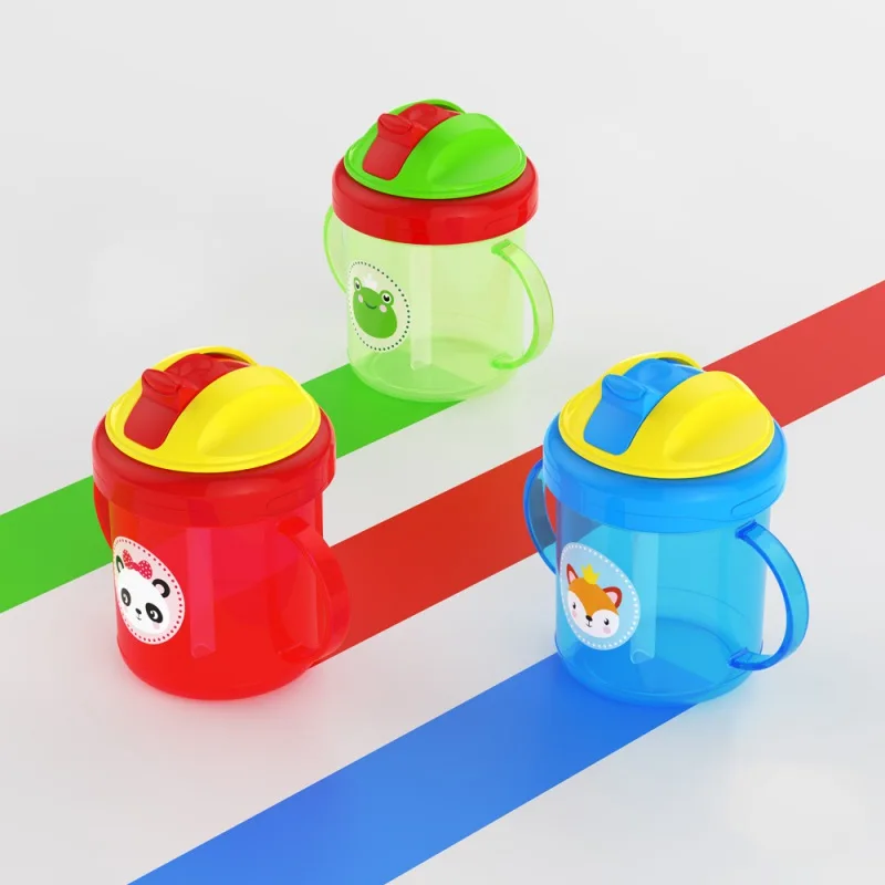 Bobora-taza de agua potable de dibujos animados para ni&ntilde;os, botella de paja, accesorio de alimentaci&oacute;n, 500ML, nuevo-2