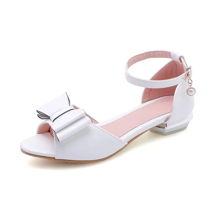 Big Size 11 12 13 high heels sandals women shoes woman summer ladies One-word buckle fish mouth pendant bow with open toes | Обувь