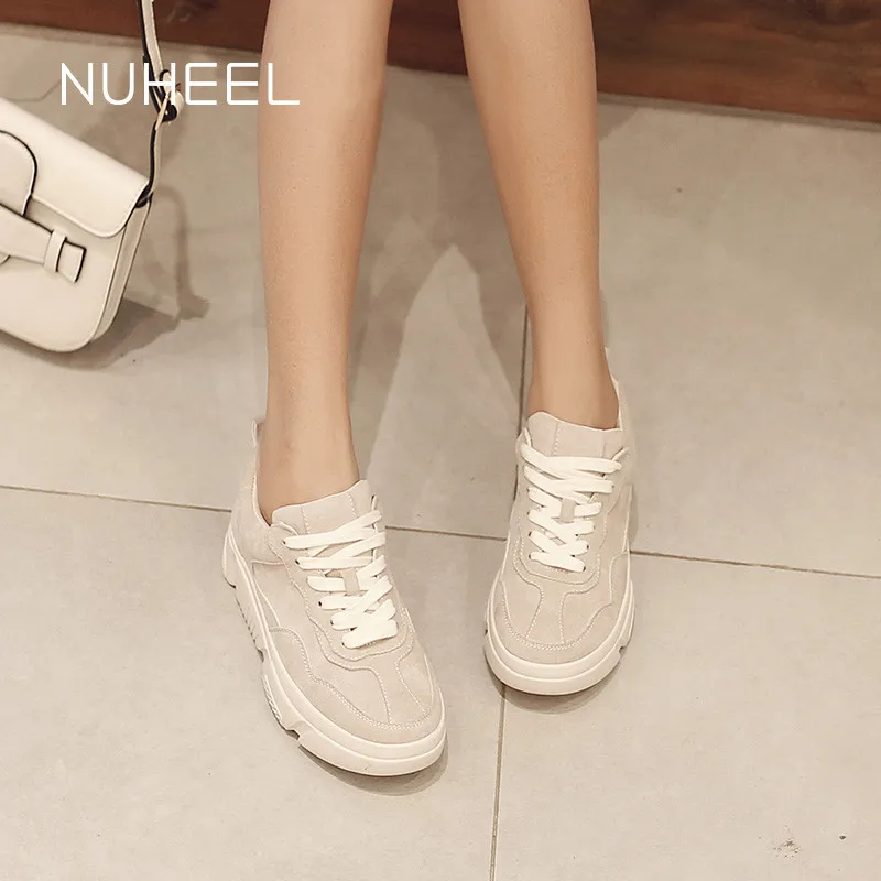 NUHEEL Women's Shoes Comfortable Wild Fashion Korean Casual Spring New Students Flat Thin кроссовки для женщин | Обувь