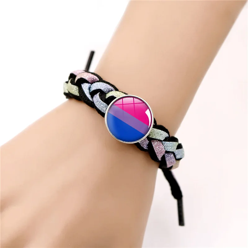 Плетеный веревочный браслет ручной работы ЛГБТ оптовая продажа гей-гордость