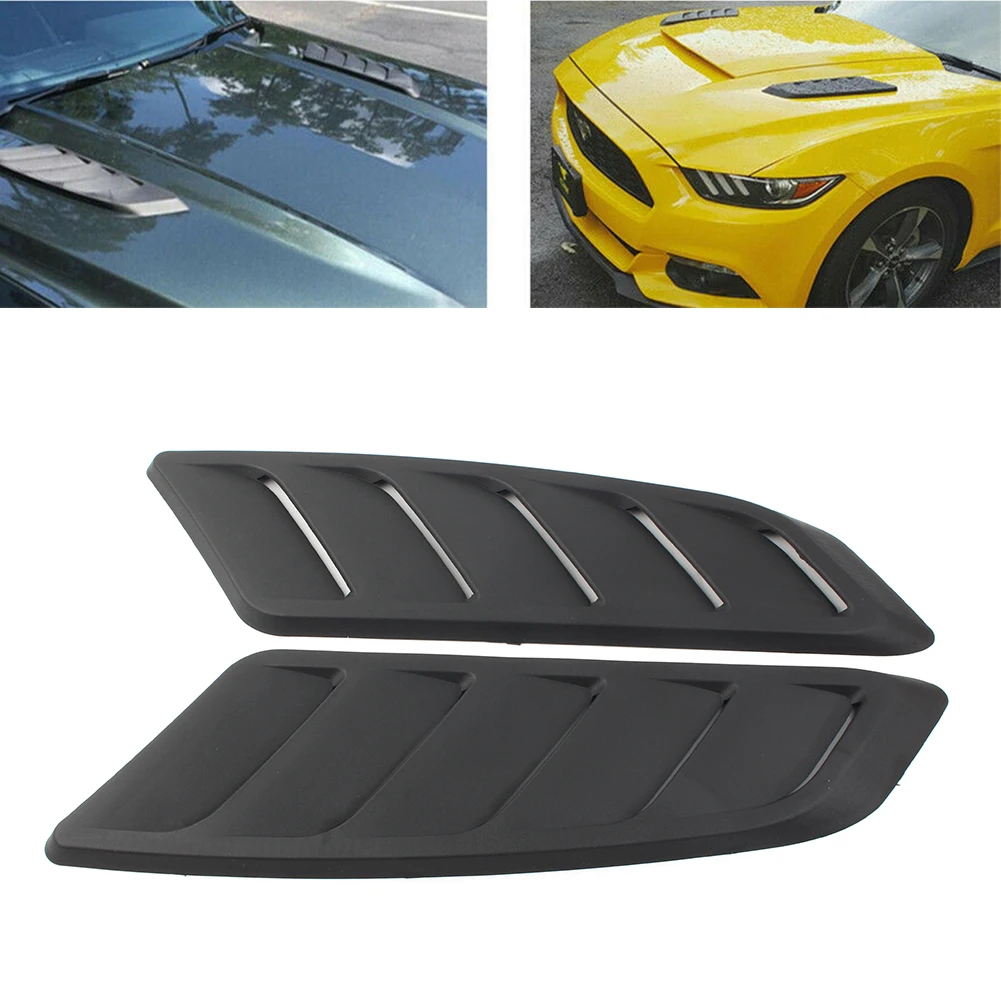 

ABS Car Air Flow Intake Hood Scoop Vent Louver Panel Bonnet Cover Decoration Trim Universal For All Cars SUV