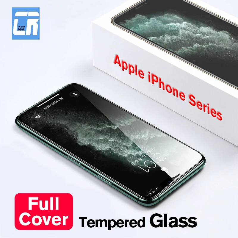 Полное покрытие стекло для iPhone 11 Защитное Pro X XS Max XR закаленное защитное экрана 6 6S