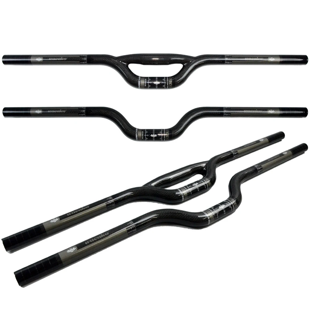 

BMX Carbon Fiber Handlebar 25.4mm Kids' Bike Handlebar 580/600/620/640/660/680/700/720/740mm U-shaped/Double-tube glossy Handle