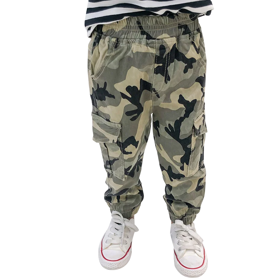 Брюки для мальчиков камуфляжные детские брюки карго осенние малышей Детская