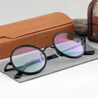 Vazrobe 44 мм маленькие круглые очки в оправе, мужские и женские винтажные очки по рецепту, весенние петли, черные очки для близорукости