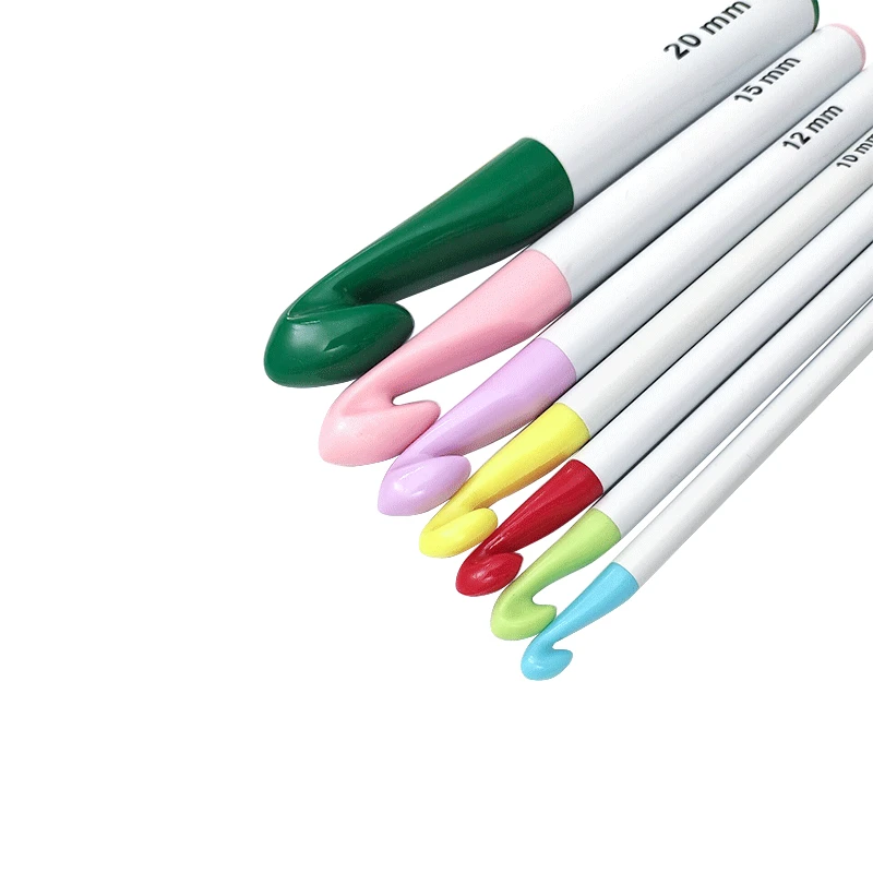 Набор крючков для вязания 7 шт./компл. ручки мм/8 мм/9 мм/10 мм/12 мм/15 мм/20 мм пряжа