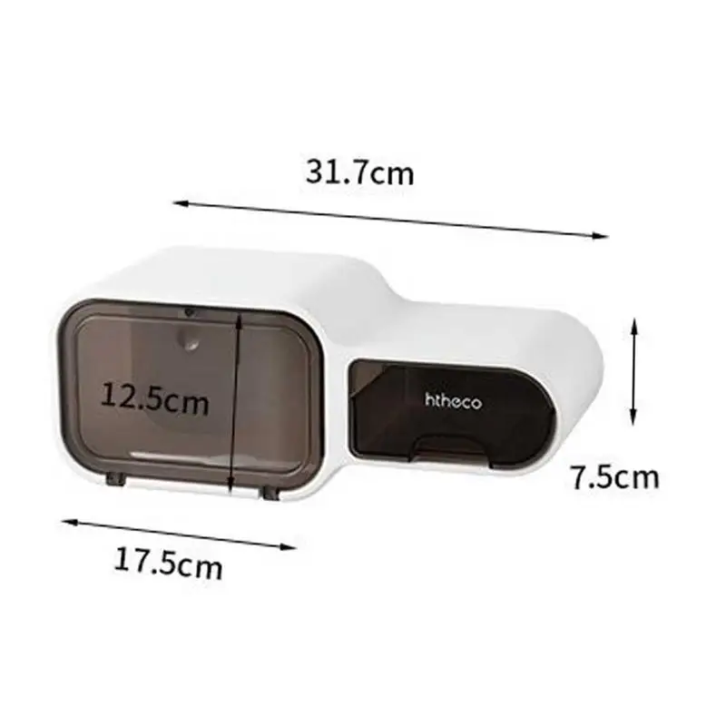 

Paper Towel Rack Wall Mounted Free Punching Toilet Pumping Paper Holder Toilet Paper Storage Box for Bathroom