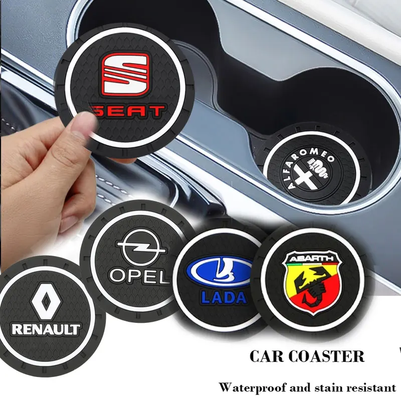 Резиновый Автомобильный интерьер Автомобильная эмблема держатель чашки