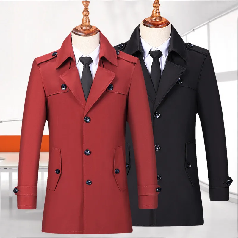 Английский стиль длинный Тренч для мужчин 2019 осень зима новинка умный бизнес