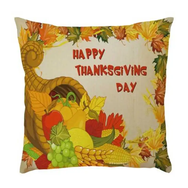 Sunflower Butterfly Pillow Case Thanksgiving Day Festival Covers Cotton Linen Home Sofa Waist Cushion Cover Room Decor | Дом и сад