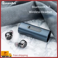 queenacc a11 tws bluetooth earphone hifi stereo sports waterproof ipx5 headphones earbuds with mic for smartphone xiaomi huawei