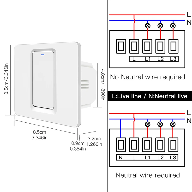 Умный кнопочный выключатель ZigBee дистанционное управление с поддержкой Wi Fi не