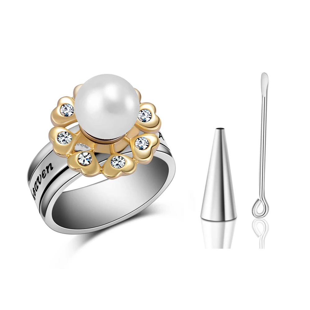 Кольцо с цветком &quotчастичка моего сердца&quot живёт в небе кольцо урной для праха