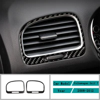 carbon fiber car accessories interior left and right air outlet protective cover trim stickers for volkswagen golf 6 2008 2012
