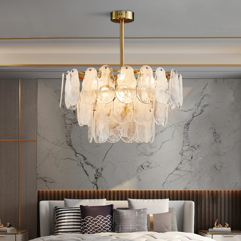 

Nordic light luxury copper chandelier modern minimalist living room dining room bedroom creative luxury lamps