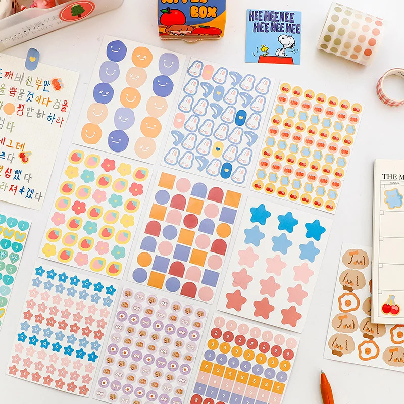 

3 Pcs/lot Cute Kawaii Animal Paper Sticker for Journaling Scrapbooking Diy Supplies Stationery