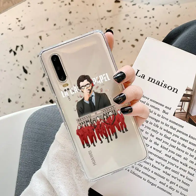 

Money Heist Phone Case Transparent for Samsung A71 S9 10 20 HUAWEI p30 40 honor 10i 8x xiaomi note 8 Pro 10t 11