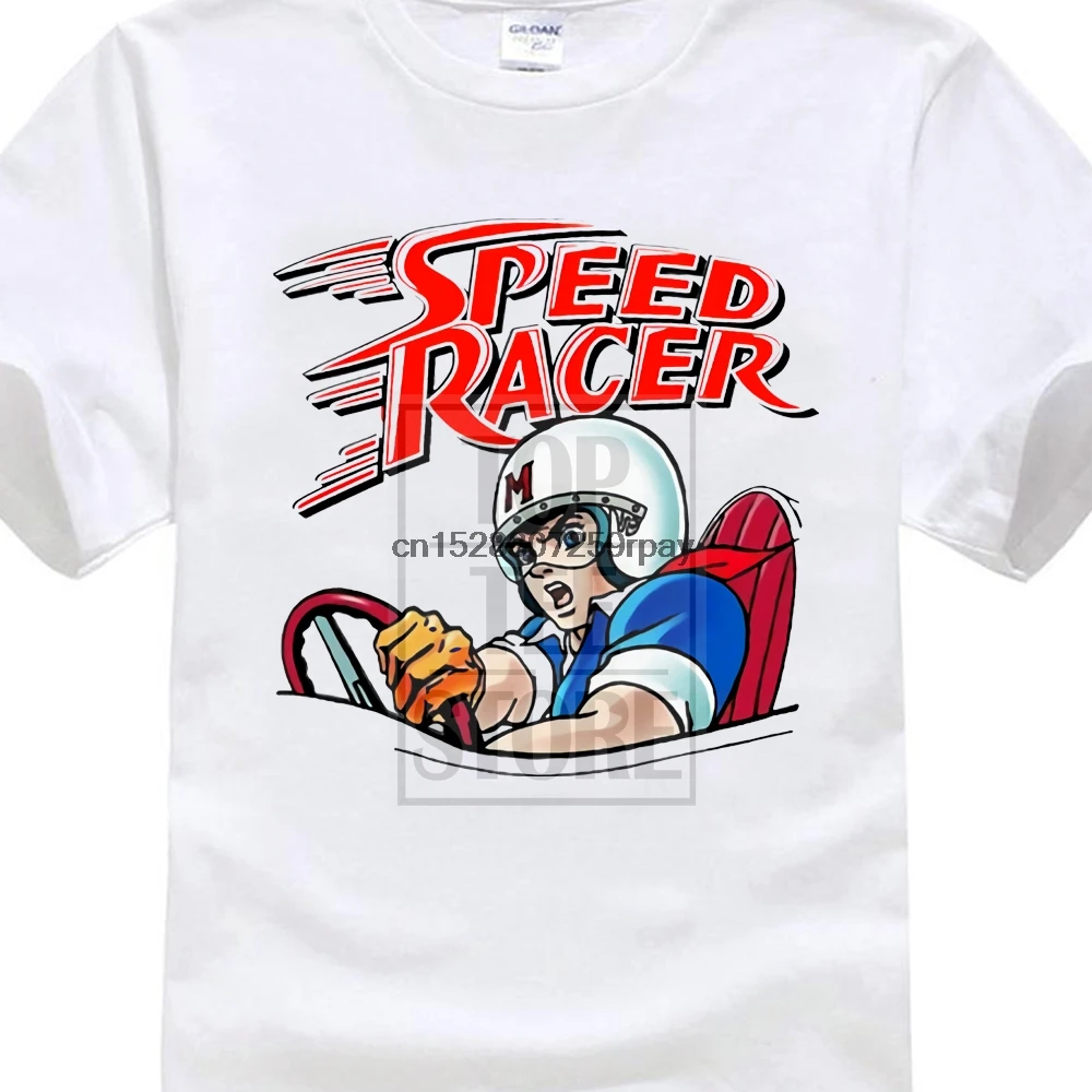 Скорость гонщик Винтаж мультфильм мужская футболка Размеры S до 4Xl |