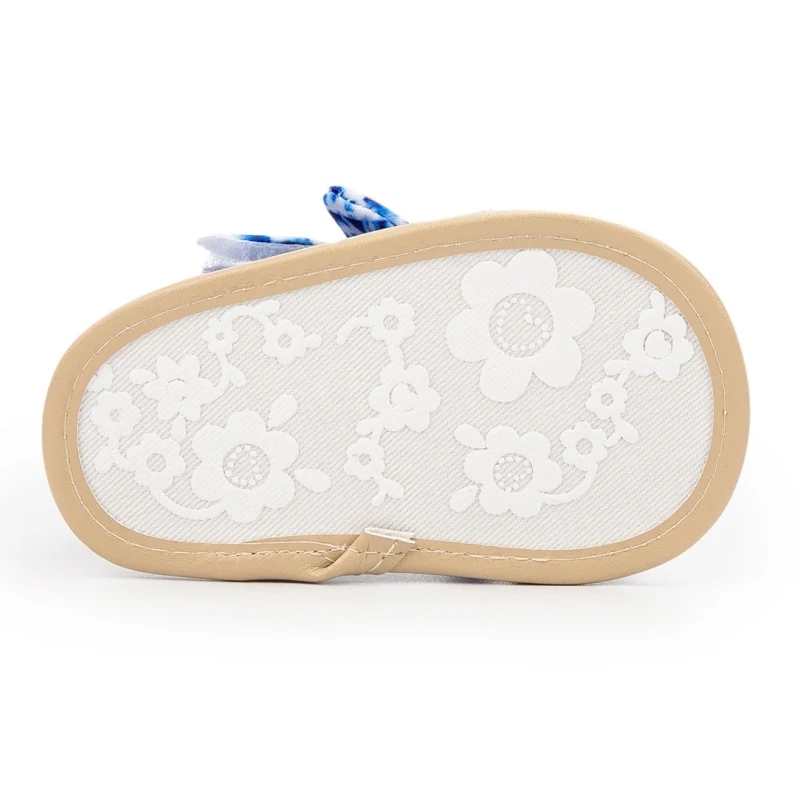 

Toddler Baby Girls Print Sandals Bowknot soft Sole Non-slip Cute Bowknot Flat Shoes Infant First Walkers Summer Baby Shoes