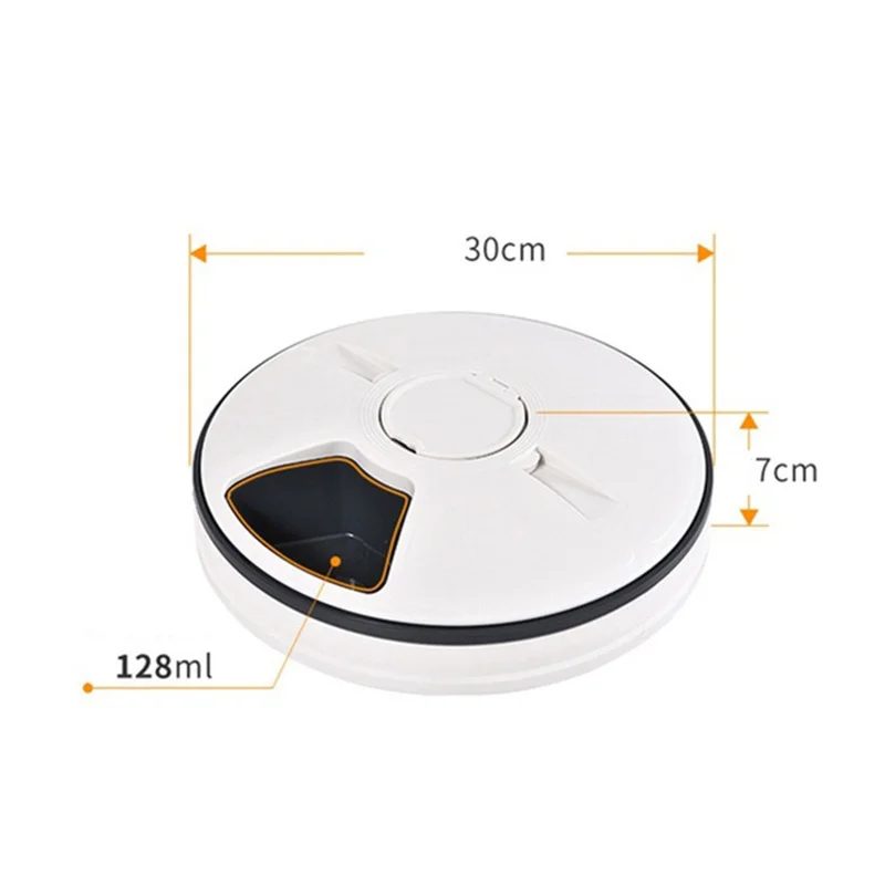 

Pet Automatic Feeder Intelligent 24h Timer 6 Grids Dogs Cats Food Dispenser Round Shape Dog Bowl Electric Dry Wet Feed Food Dish