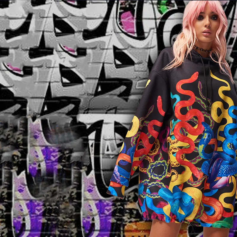 Женские длинные толстовки с капюшоном в стиле панк-рок свободные Зимние Модные