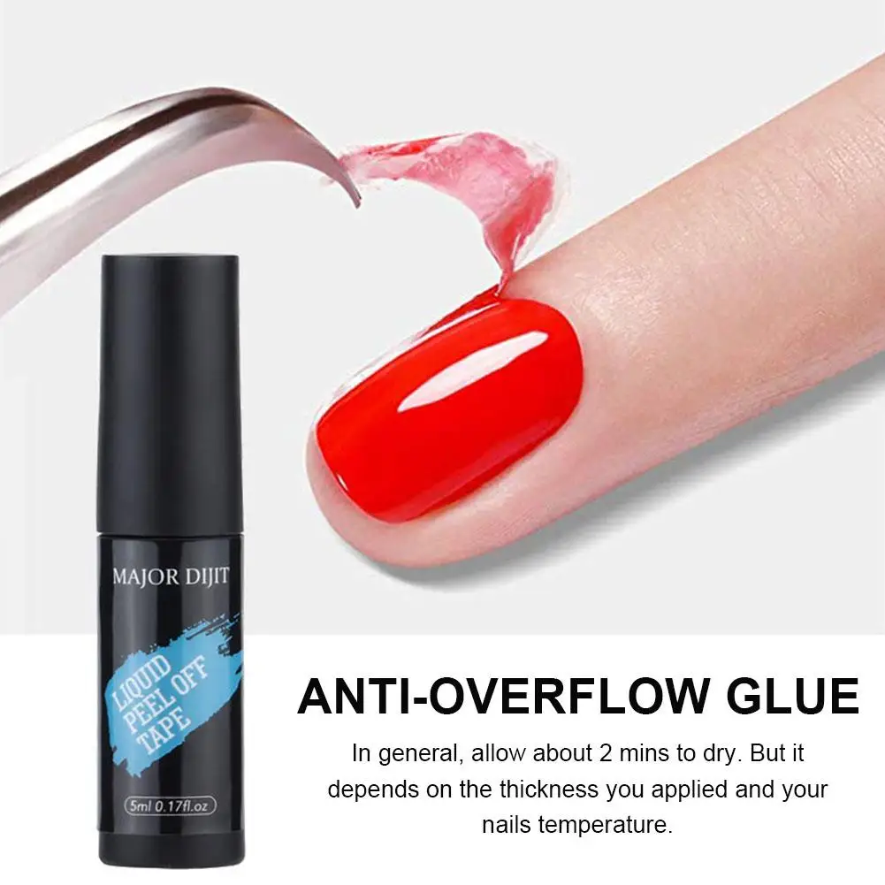 Анти переливной лак для ногтей защита края анти грязный арт жидкий латексный