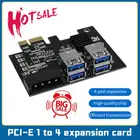 Новый усилитель PCI Express PCI-E Райзер от 1 до 4 PCIE USB 3,0 концентратор 1x 16x Райзер для адаптера видеокарты для майнинга BTC