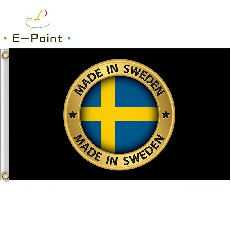 

Made In Sweden Sign Flag 2ft*3ft (60*90cm) 3ft*5ft (90*150cm) Size Christmas Decorations for Home Flag Banner Gifts