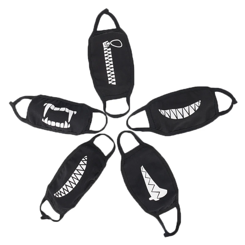 Велосипедная маска для лица 1 шт. черная хлопковая Пылезащитная рта и аниме