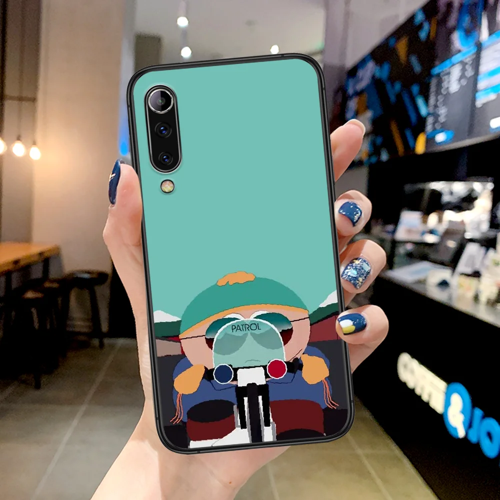 

South-Parks Phone Case For Xiaomi Mi Note 10 A3 9 MAX 3 A2 8 9 Lite Pro Ultra black Waterproof Painting Bumper Tpu Cell Silicone