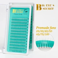 big eyes secret 2d3d4d5d6d7d10d mega pointy fans c d curl premade russian volume fans faux mink eyelashes extension pre pinched