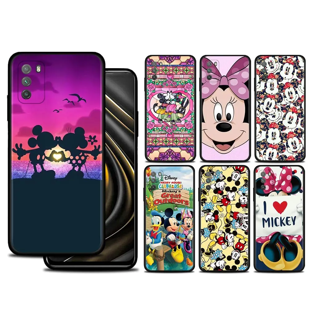 

Мультяшный чехол для телефона с Микки и Минни для Xiaomi Mi Poco X3 NFC F3 X3 GT M3 X3 Pro 5G Pocophone F1 мягкая на ощупь задняя крышка чехол