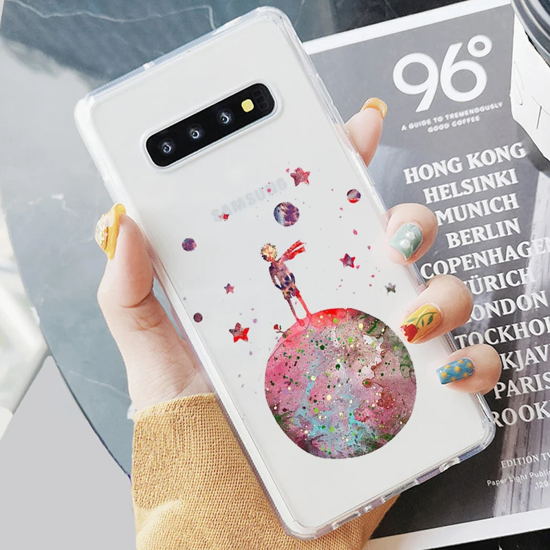 Мягкий силиконовый прозрачный чехол для телефона из ТПУ с принтом Little Prince Samsung S6 S7