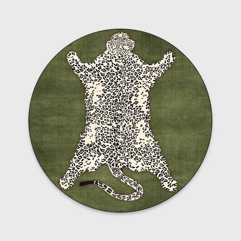 Ковер с принтом Тигра для гостиной современные круглые коврики спальни