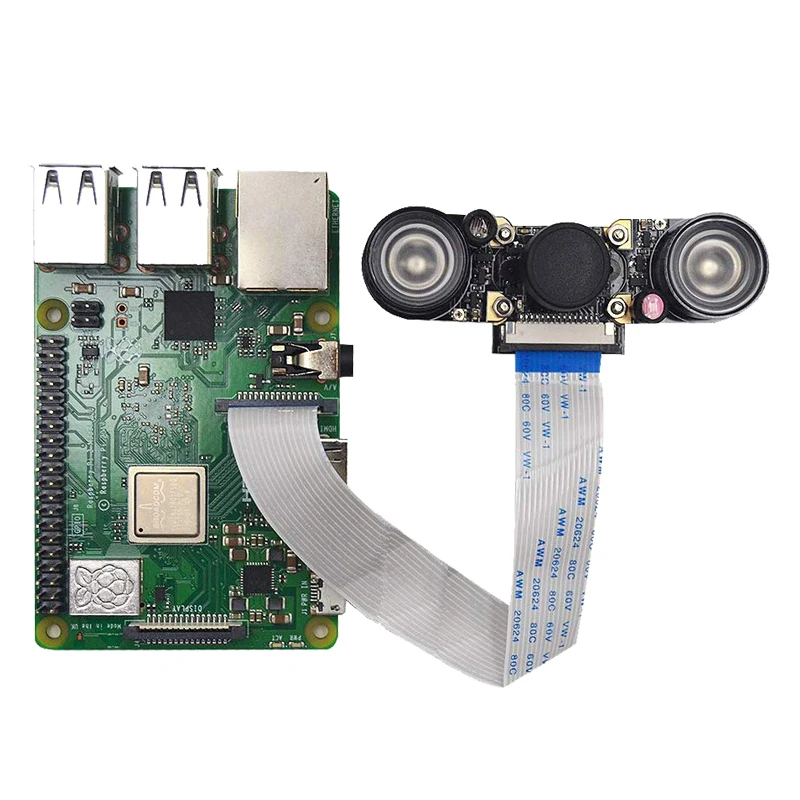 Raspberry Pi 3 камера ночного видения рыбий глаз 5MP OV5647 130 градусов фокусное расстояние регулируемая камера для Raspberry Pi 4 3 Модель B Pi 4B 3B