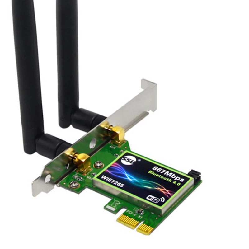 

HOT-SSU Wireless Bluetooth WiFi Card for 7265HMW802.11AC Dual Band PCI Network Card