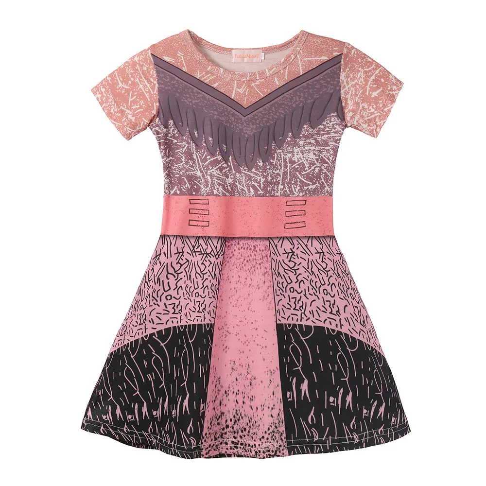 Descendant 3 Mal Dress For Girl Halloween Party Audrey Children Uma Role Playing Costumes 3D print Pattern Kids Clothes | Детская одежда