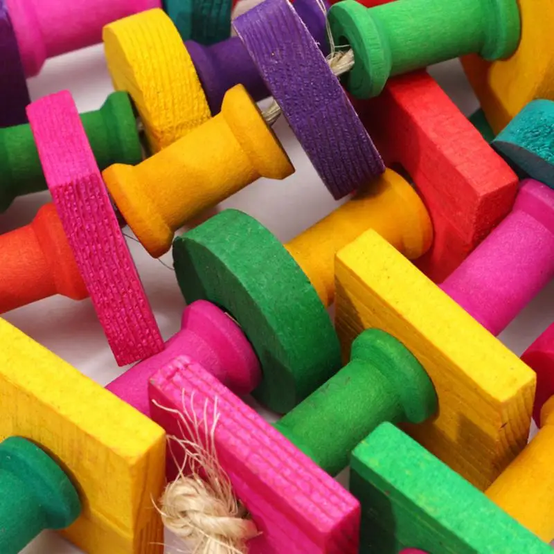 Dozzlor специальный дизайн красочные деревянные игрушки попугая прочная клетка для