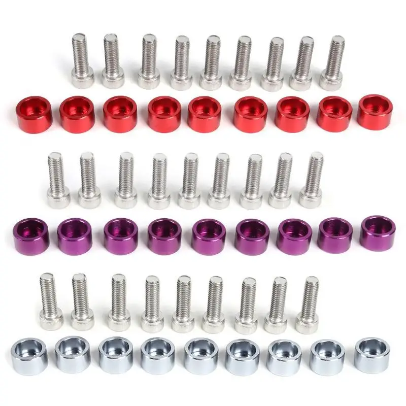 9 шт. 8 мм автомобильные впускные коллекторы алюминиевые шайбы + винты отличный