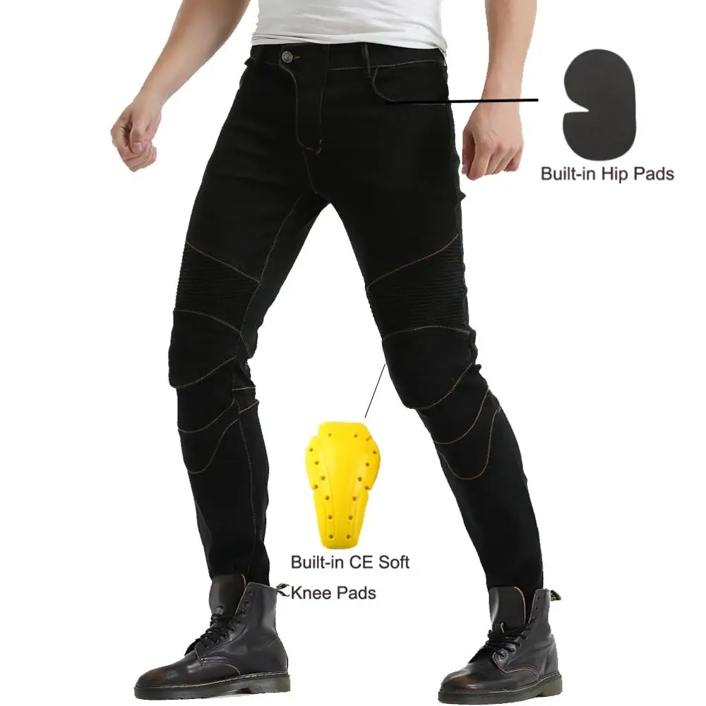 Новые водонепроницаемые мужские мотоциклетные джинсы для езды с 4 X CE панцири