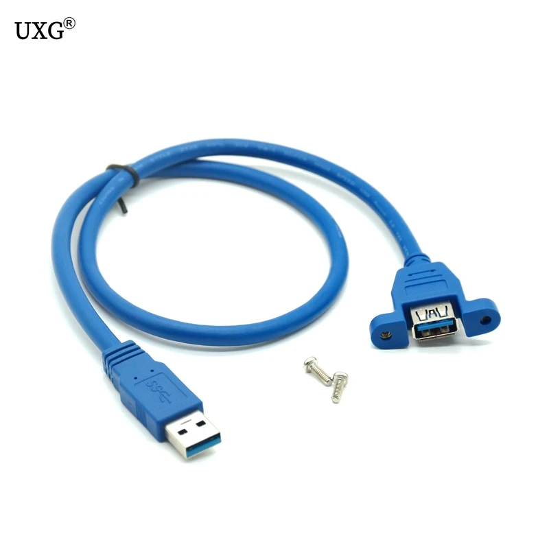 USB 3 0 A Тип мужского и женского пола удлинитель Кабель с винты для крепления панели