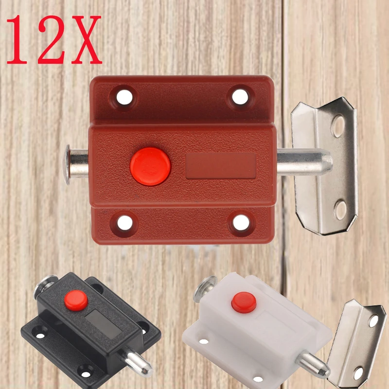 

12 Pieces Door Bolts Doors Lock Latch For Door Window Cabinet Box Cupboard Slide Locker Home Safety Bolt DIY Furniture Hardware