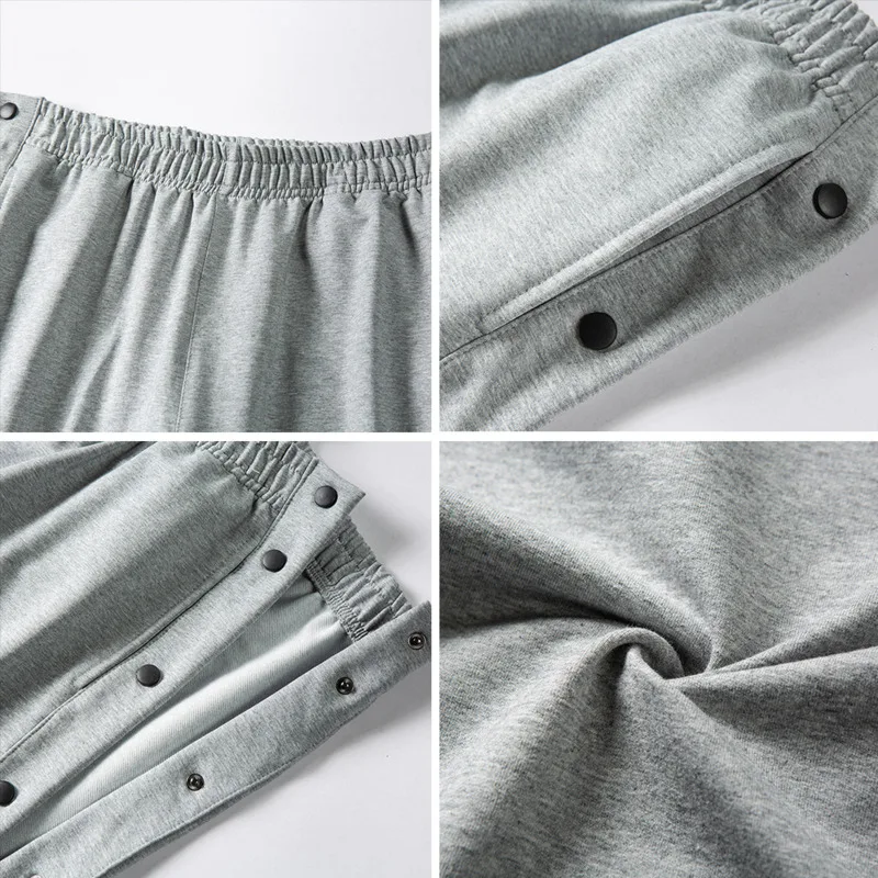

New Open-Breasted Guard Men's Broek Spring Summer Thin Cats Elastic Waist Sports Broek Men's Loose Feet Breed Legs Casual Pants