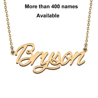 cursive initial letters name necklace for bryson birthday party christmas new year graduation wedding valentine day gift