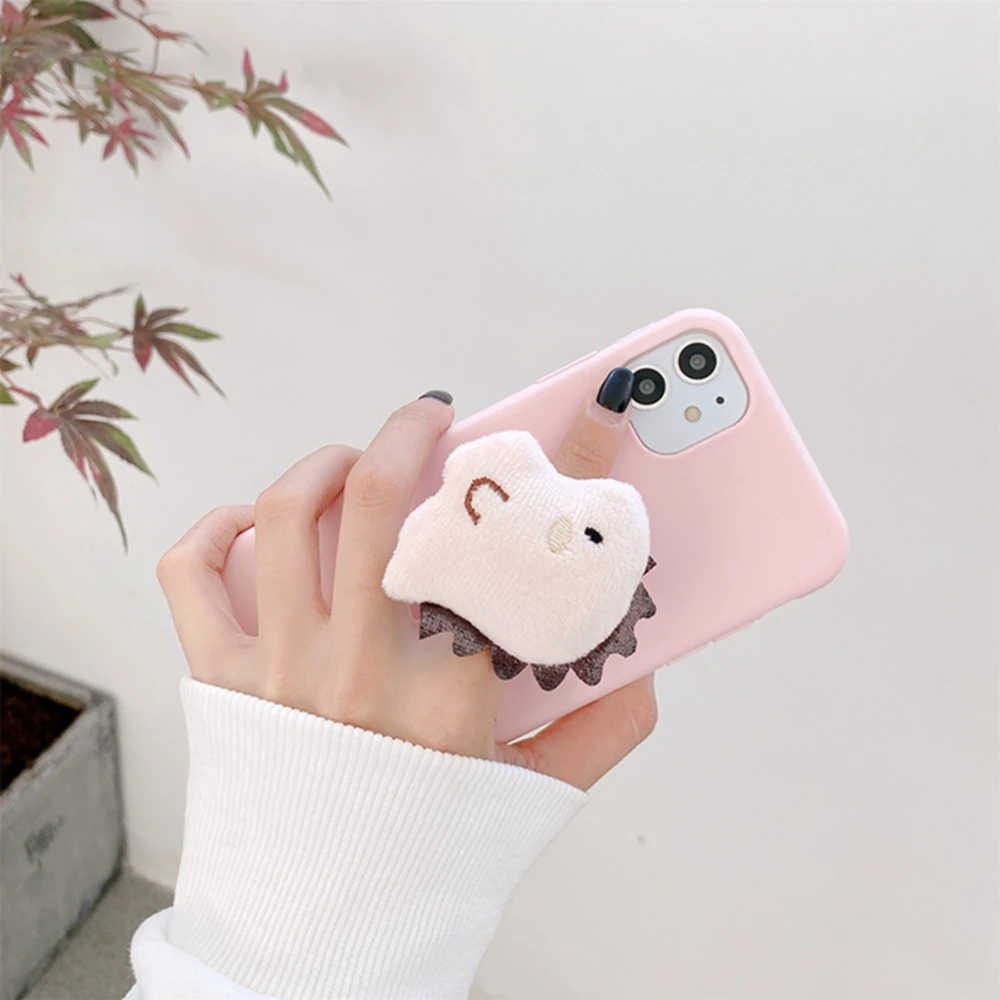 cartoon plush dinosaur universal mobile phone ring holder cute cellphone stand holder foldable grip socket for iphone samsung free global shipping