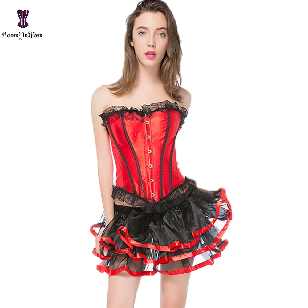 Вечерние комплекты с юбкой пластиковый жесткий корсет сексуальное женское белье